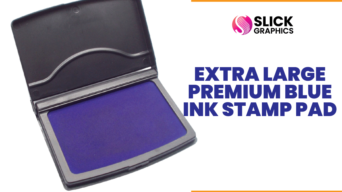 Extra Large Premium Blue Ink Stamp Pad