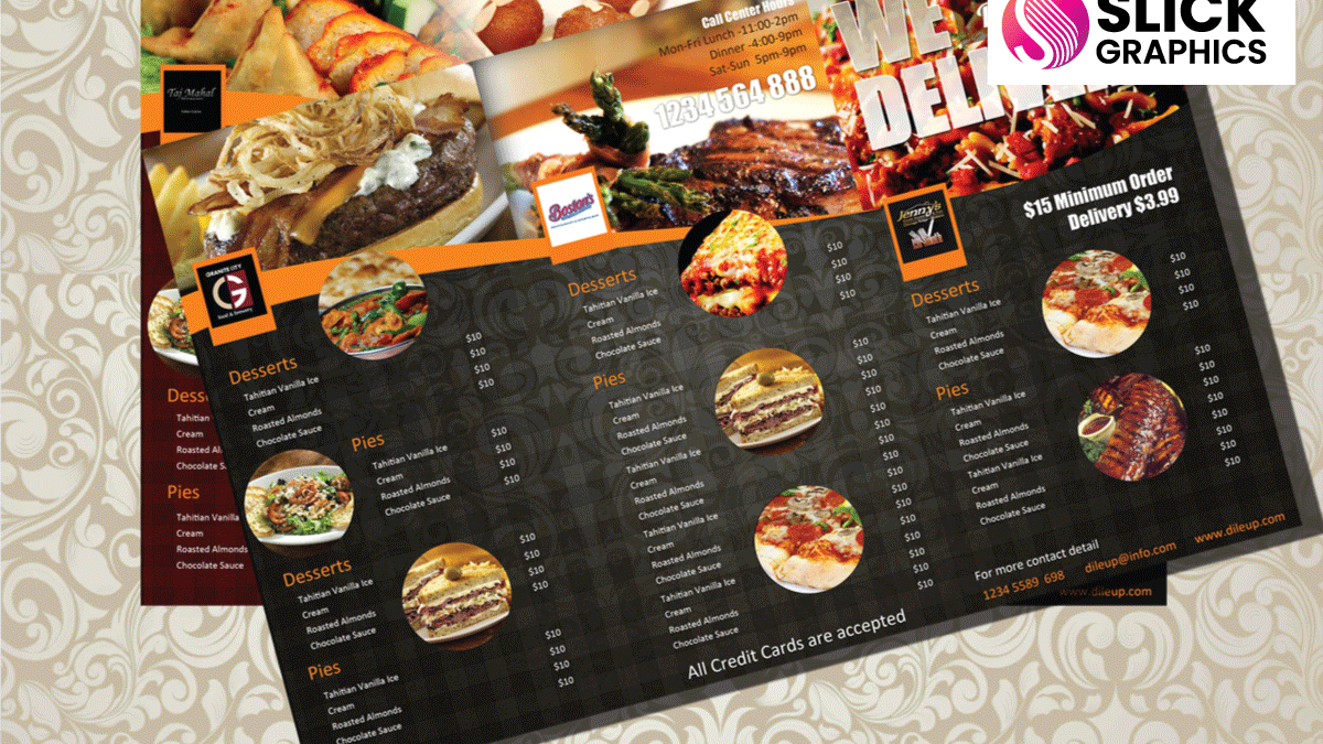 Restaurant Menu Printing Delivery to Congo & South Sudan